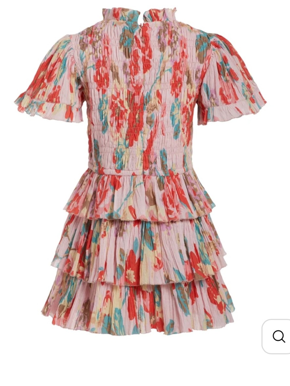 Sea New York Lani Pink Floral Smocked Tiered Ruffle Dress
